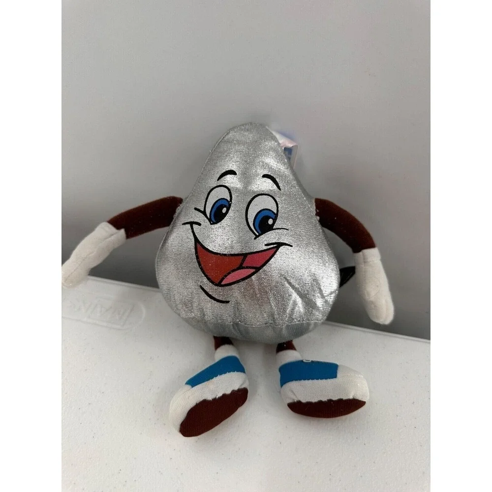 Hersheys Kiss Plush Character Toy‎ By The Petting Zoo Silver Brown White Candy